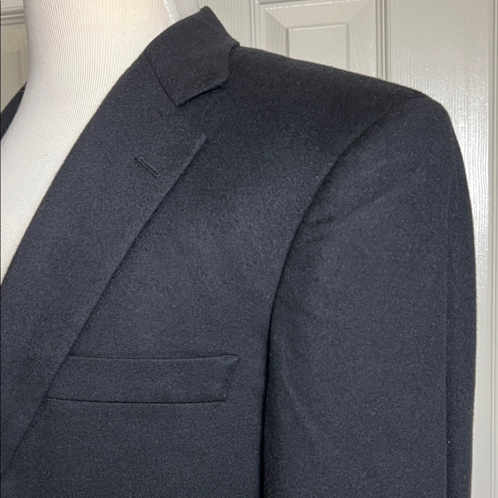 Brooks Brothers 1818 Madison Cashmere Men's Classic Black Blazer Sz 42L